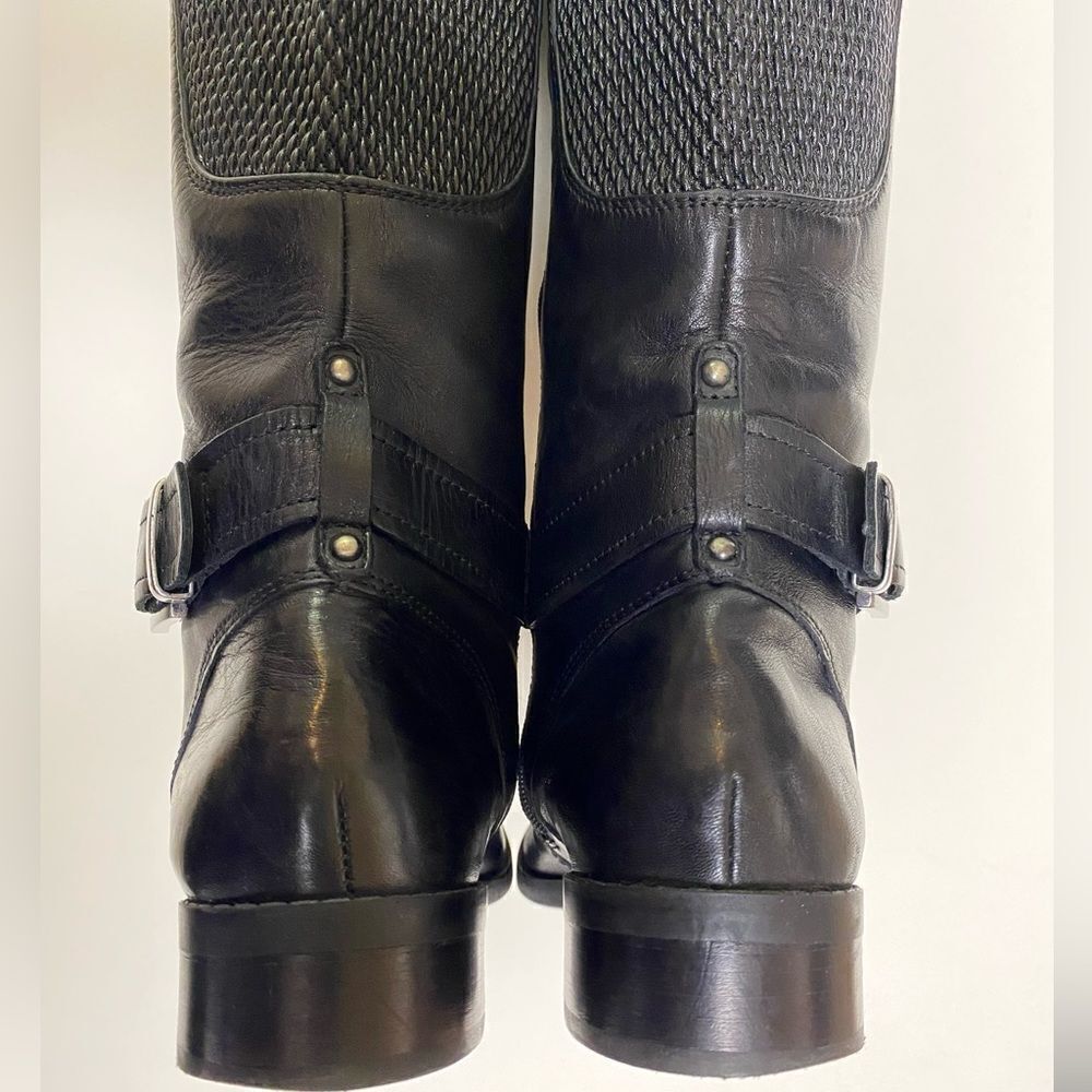 Clarks Women’s Pita Arizona Black Leather Full Zip Knee High Riding Boots Sz 6.5 - Picture 4 of 16
